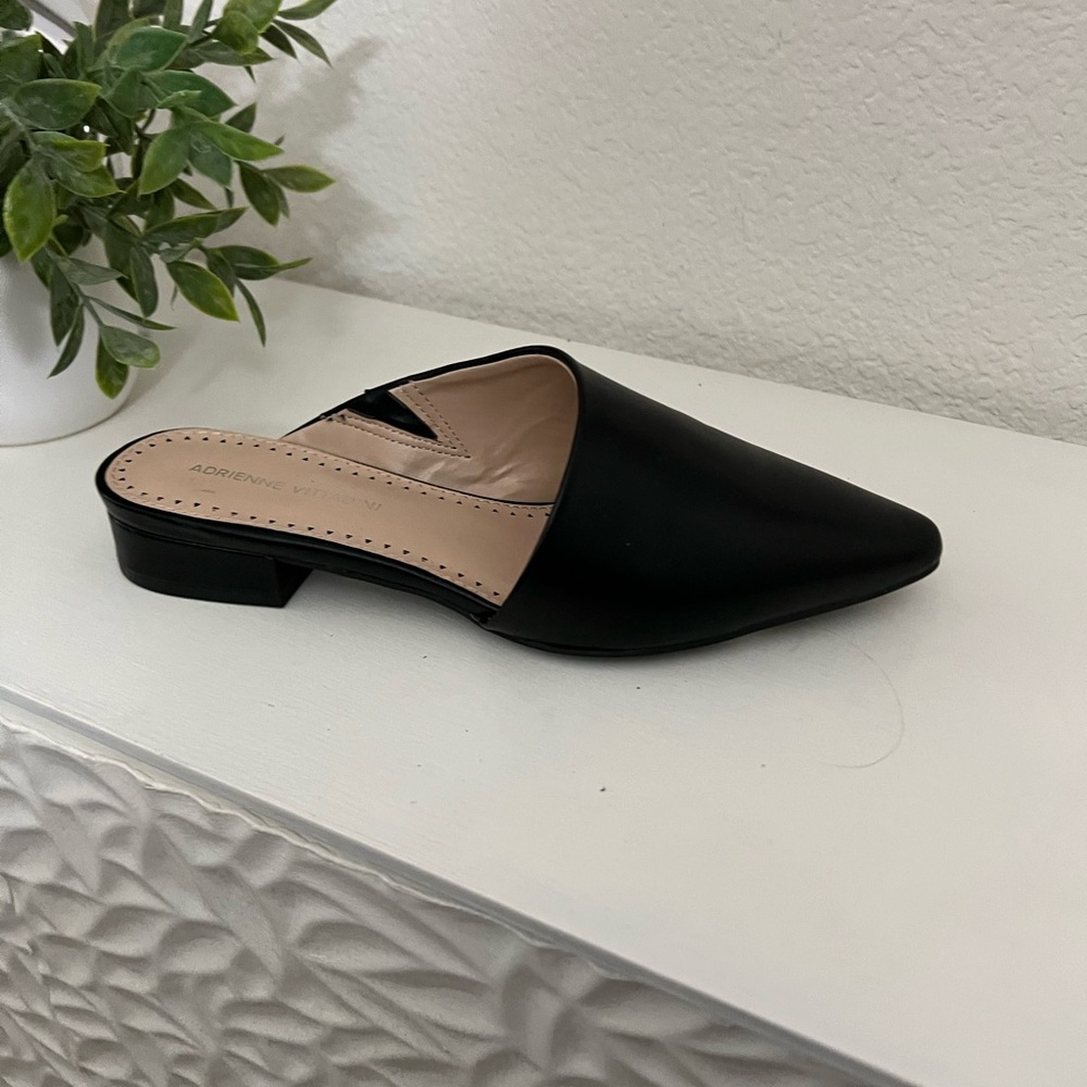 NWT Adrienne Vittadini Black Mule Size 8 Shoes - Picture 2 of 4